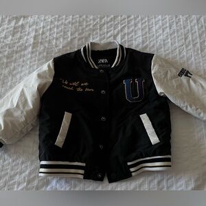 Zara Black Jacket with Embroidered Accents